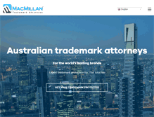 Tablet Screenshot of macmillantrademarks.com.au